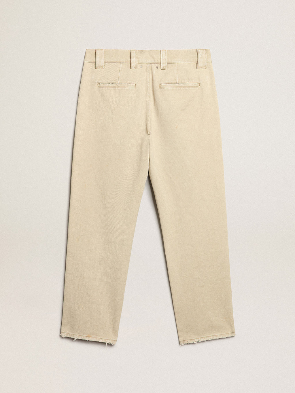 Cotton pants in beige mix| Golden Goose