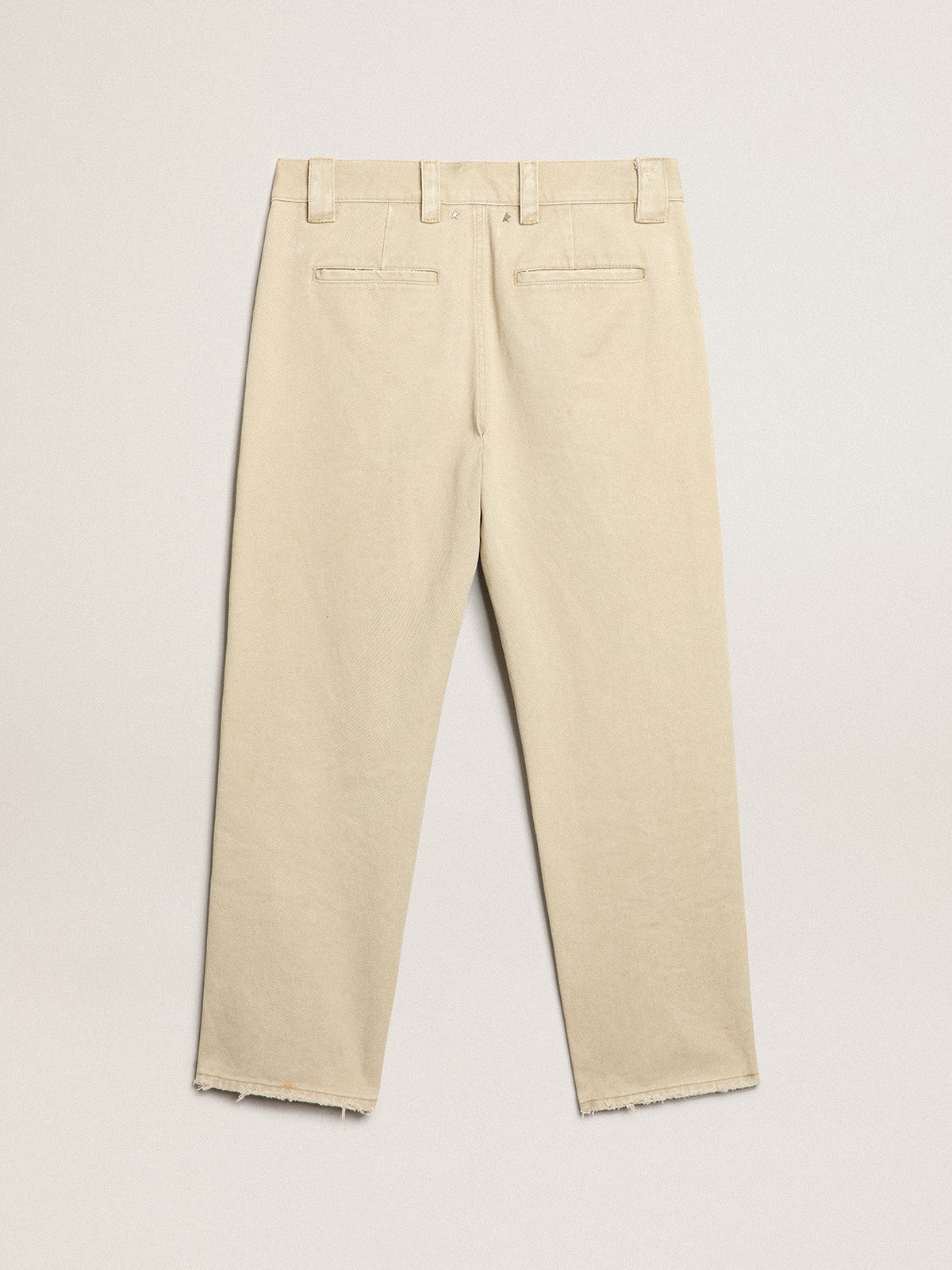 Cotton pants in beige mix| Golden Goose