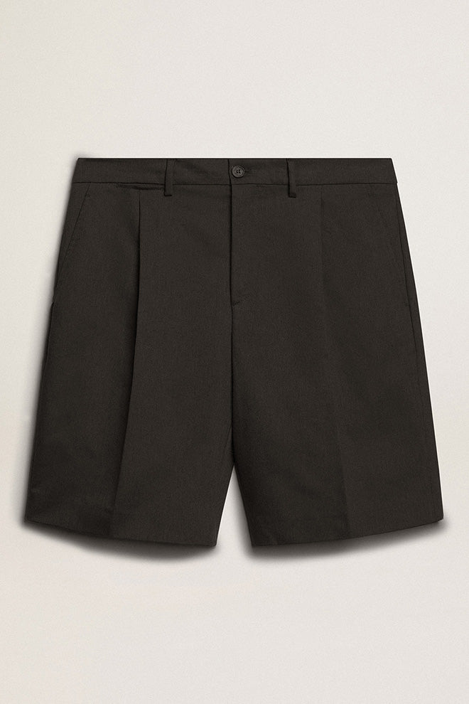 Bermuda shorts in black cotton| Golden Goose