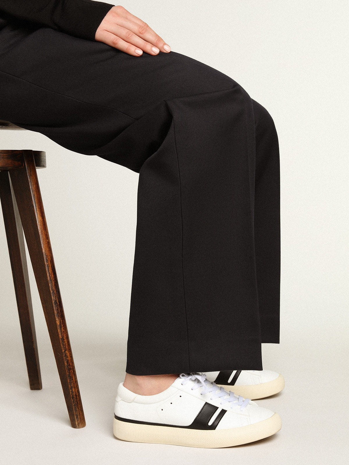Yatay Model 1B white sneakers with black Y| Golden Goose