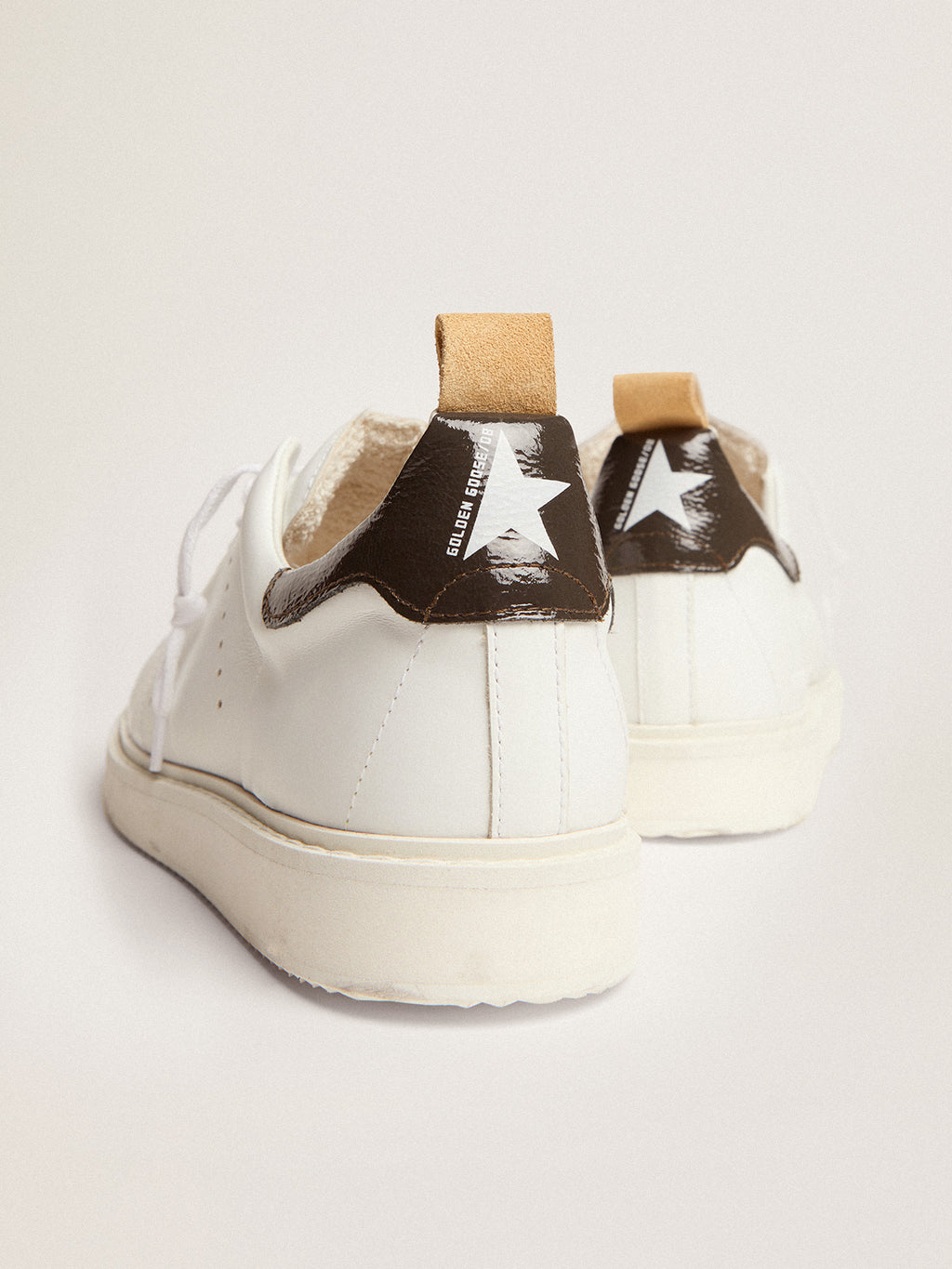 Men's Starter in white naplack with painted leather heel tab| Golden Goose