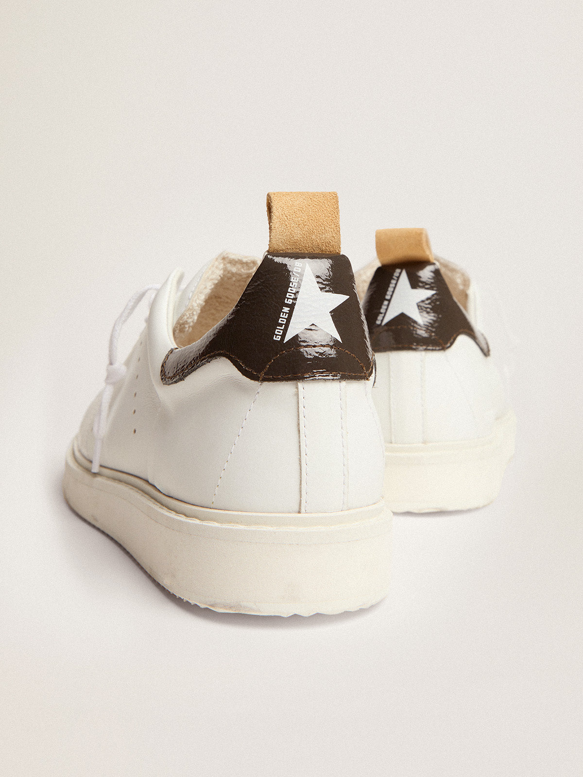 Men's Starter in white naplack with painted leather heel tab| Golden Goose