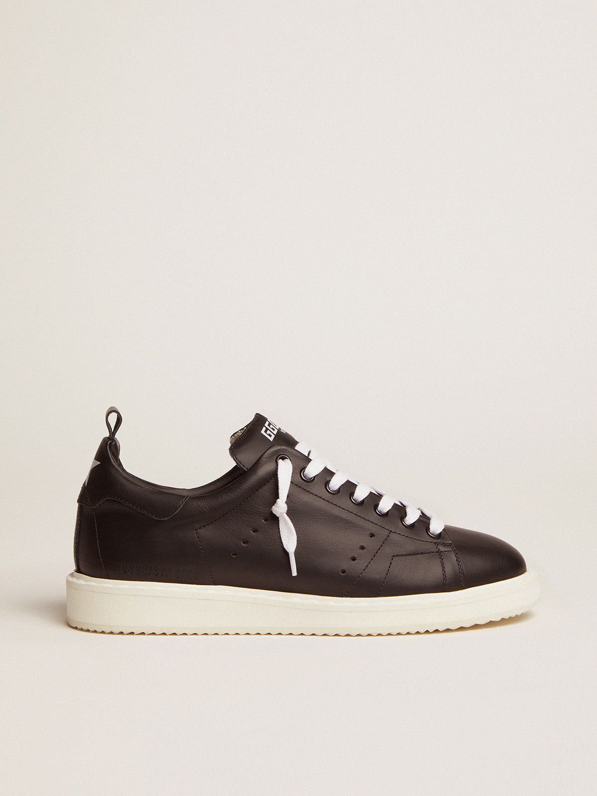 Starter sneakers in total black leather| Golden Goose
