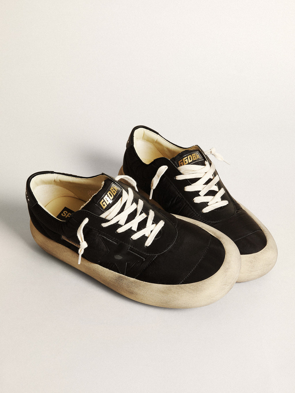 Men's Space-Star in nylon with black leather star and heel tab| Golden Goose