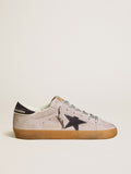 Super-Star LTD in lilac suede with midnight blue suede star and heel tab| Golden Goose