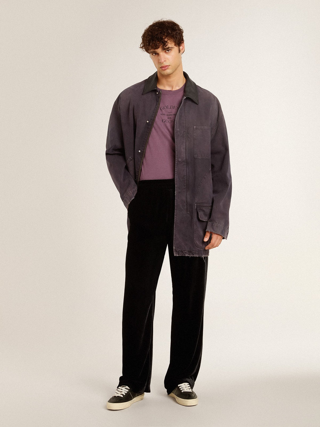 Men's Soul Star in black bio-based nappa| Golden Goose