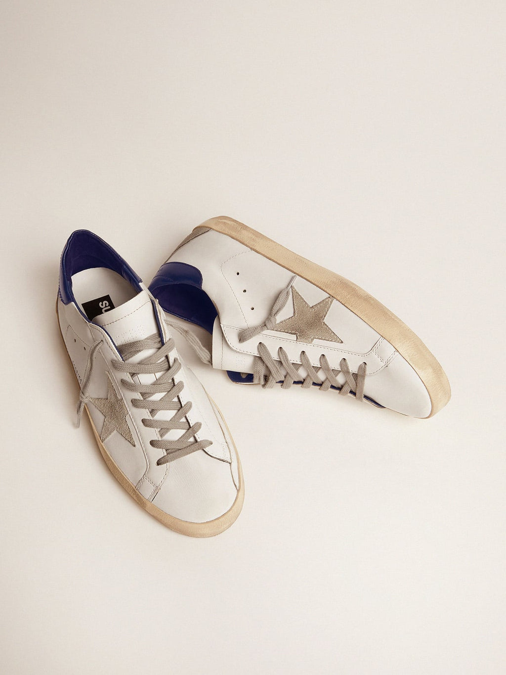 Women's blue and white Super-Star sneakers| Golden Goose