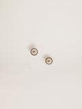 Women's stud earrings in antique gold color| Golden Goose