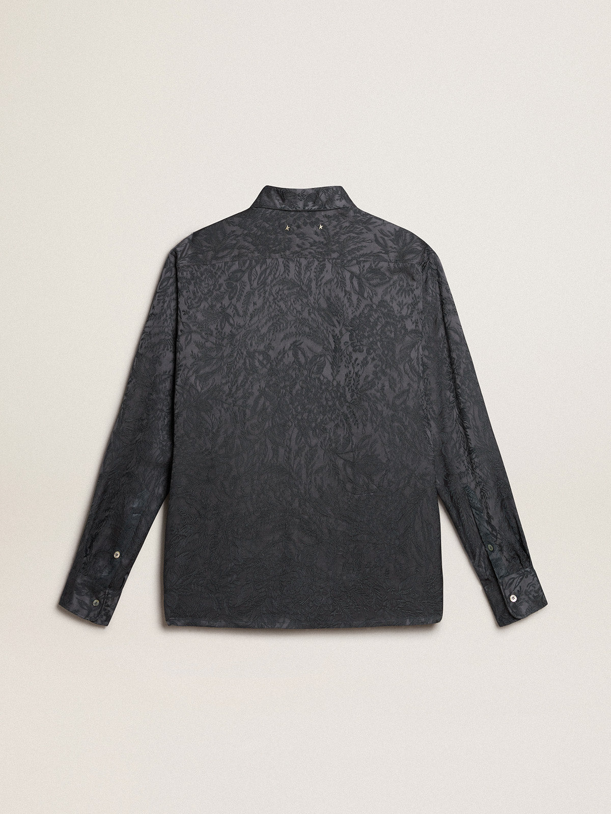 Jacquard shirt with all-over toile de jouy pattern| Golden Goose