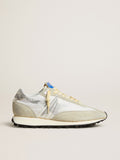 Women's Marathon with white nylon upper and silver star| Golden Goose