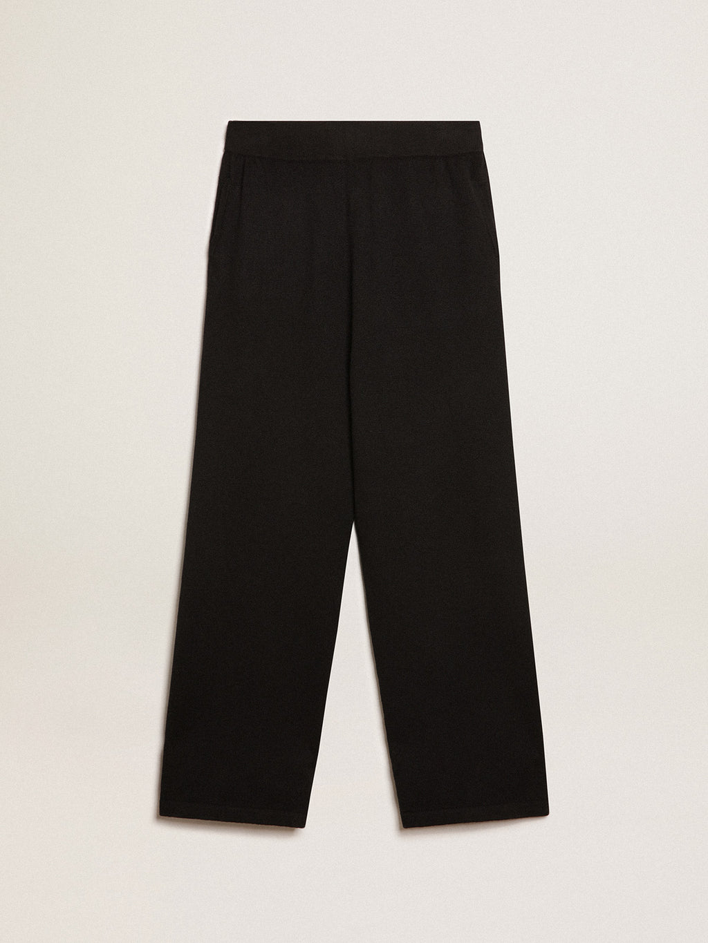 Men's black cashmere blend joggers| Golden Goose