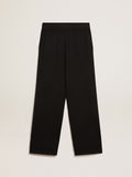 Men's black cashmere blend joggers| Golden Goose