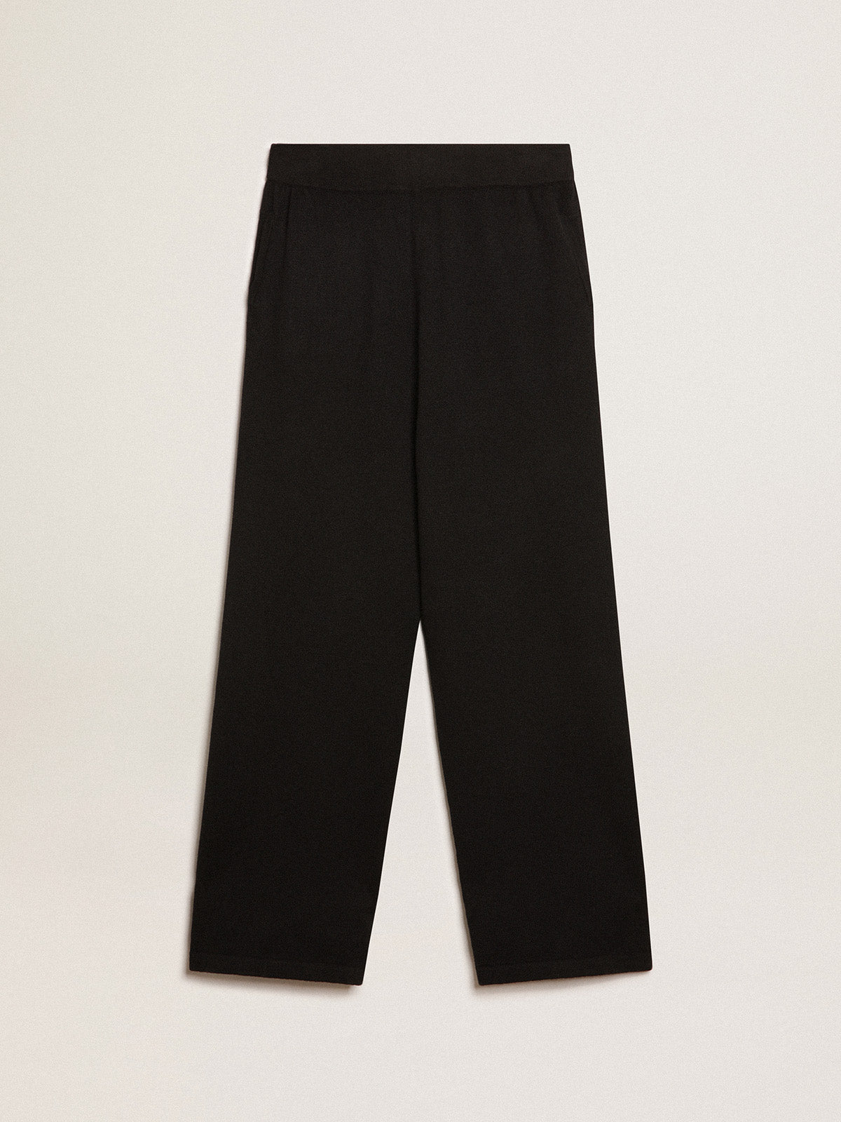 Men's black cashmere blend joggers| Golden Goose
