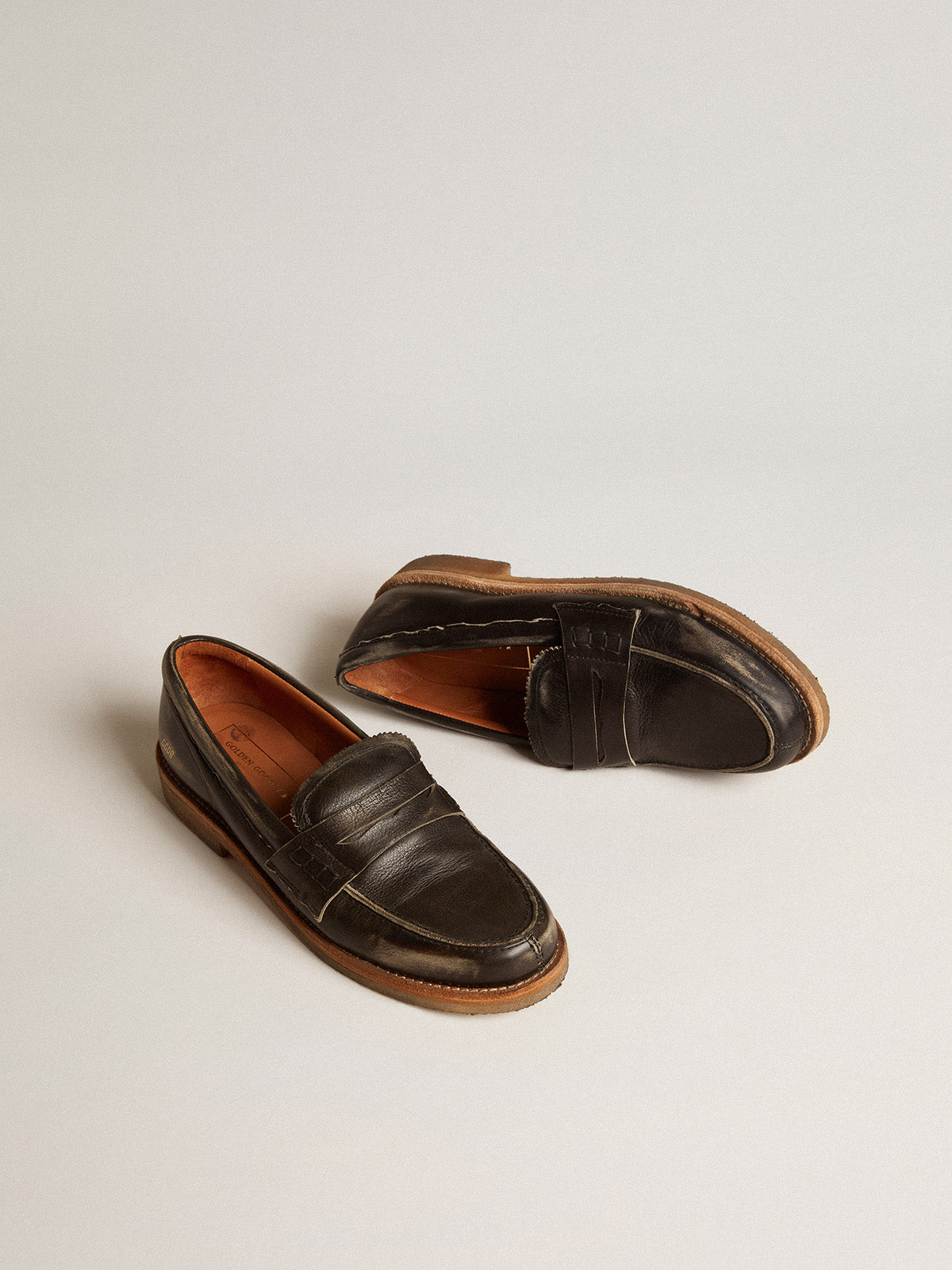 Jerry loafer in black leather| Golden Goose
