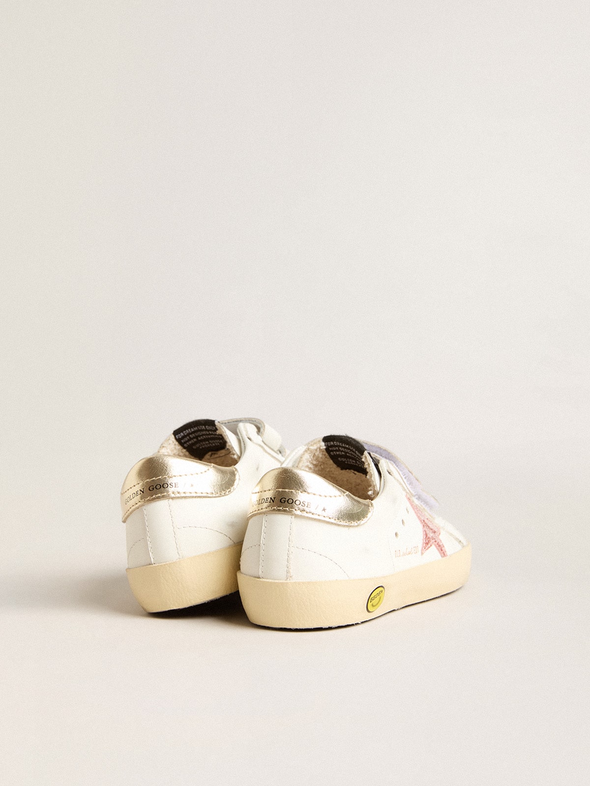 Junior Old School with metallic peach leather star| Golden Goose