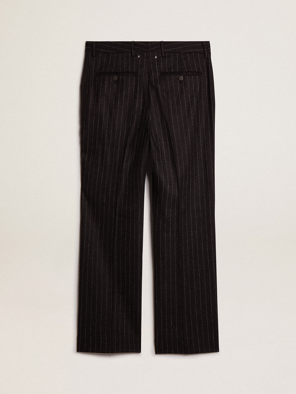 Men's pants in dark gray wool| Golden Goose