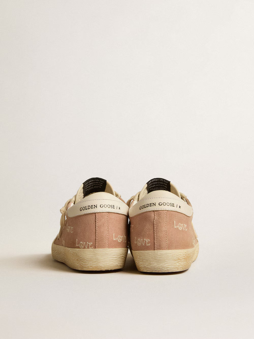 Super-Star in powder-pink suede with cream leather star| Golden Goose