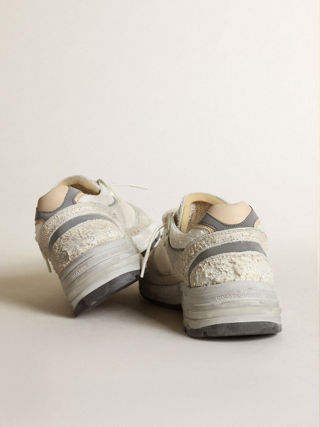 Women's Dad-Star in white mesh and suede| Golden Goose