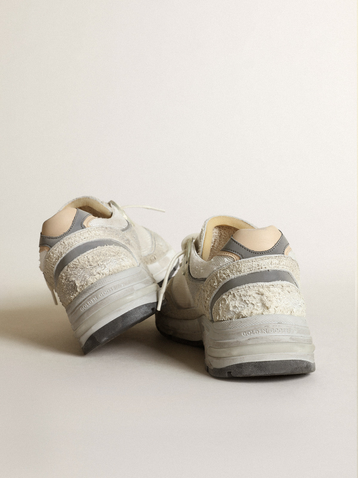 Women's Dad-Star in white mesh and suede| Golden Goose