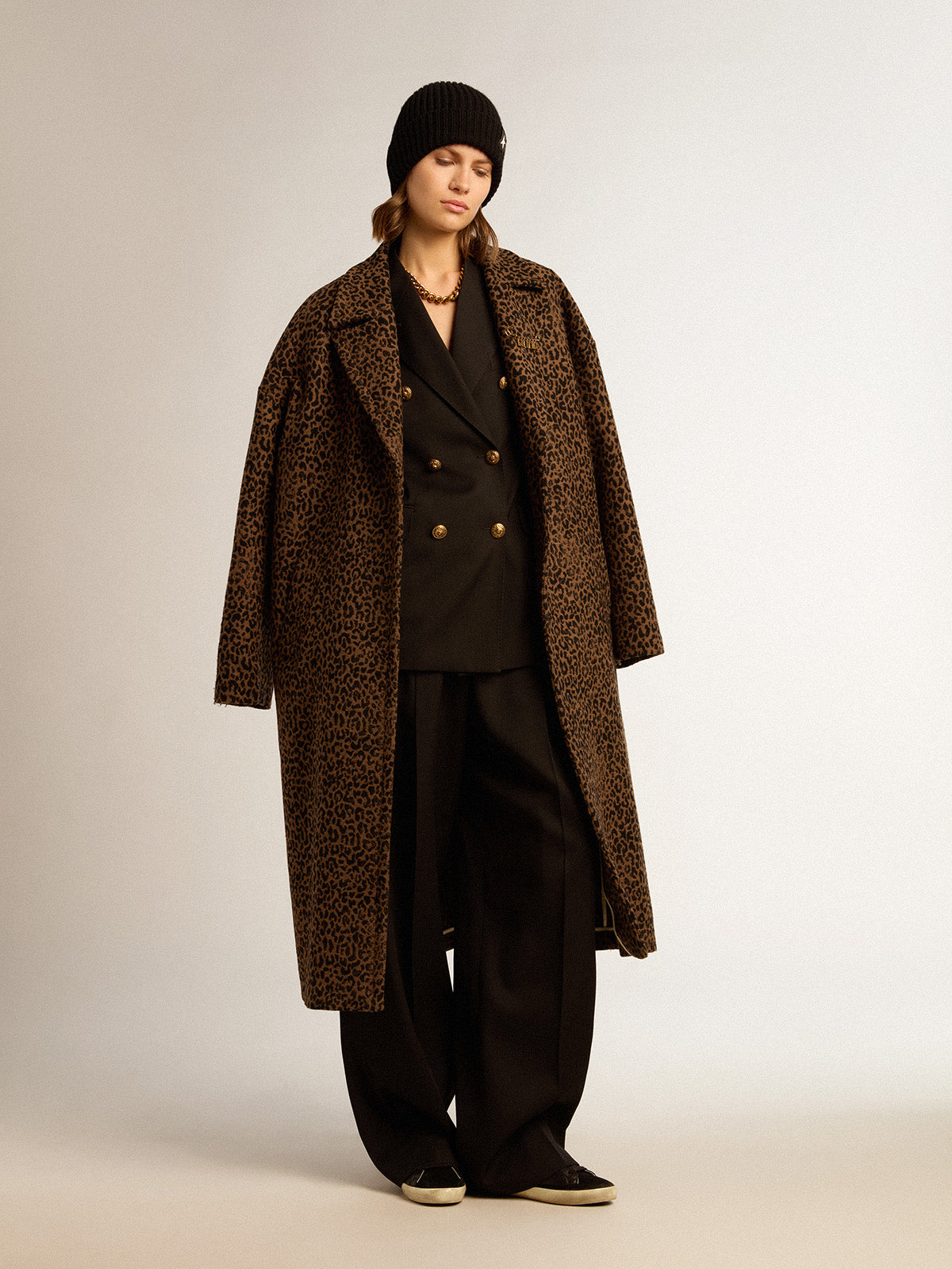 Women's wool cocoon coat| Golden Goose