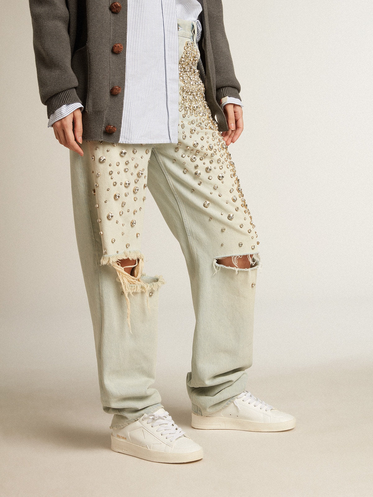 Women's bio-based Stardan with white star and heel tab| Golden Goose