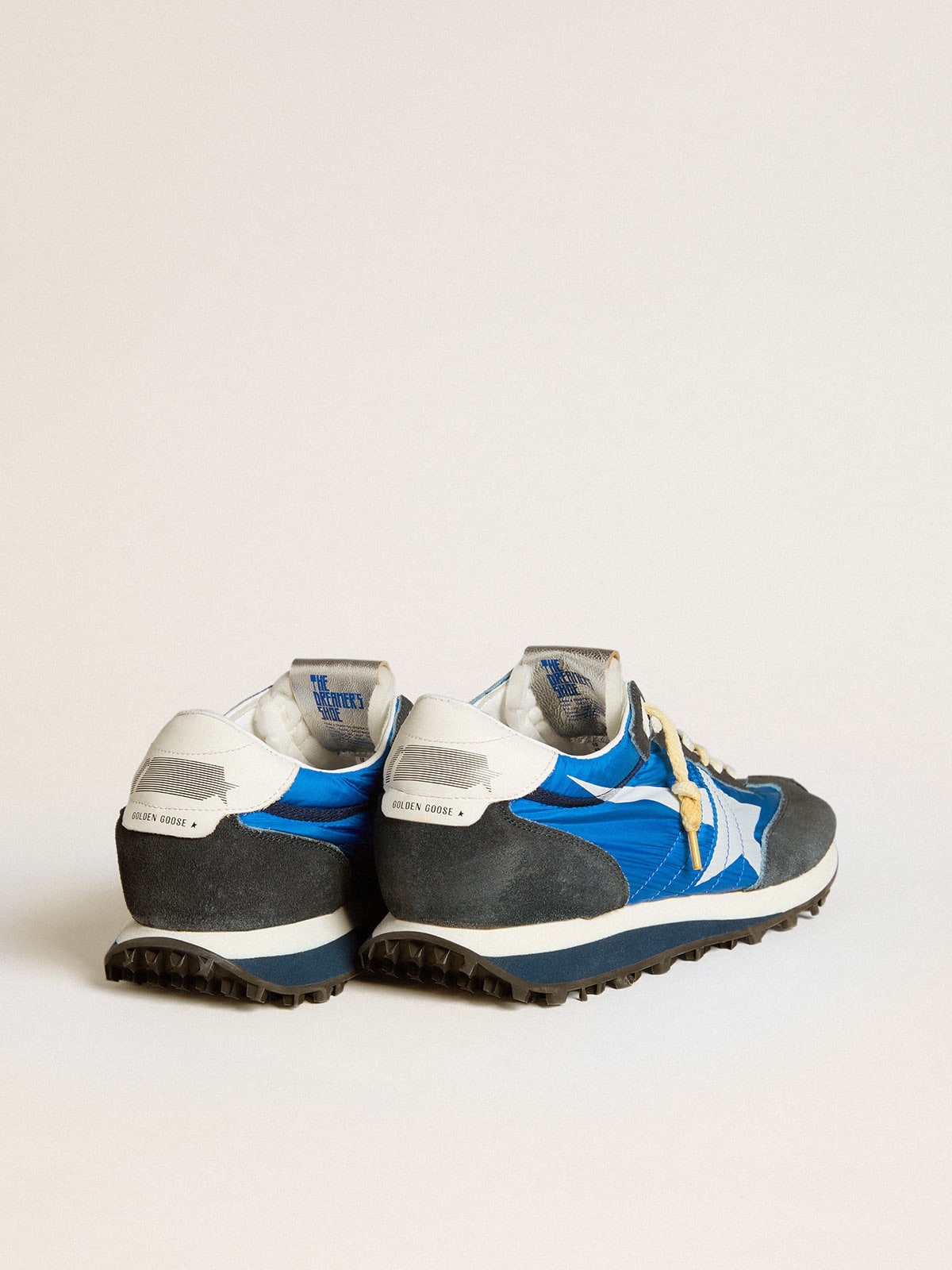 Men's Marathon with blue nylon upper and white star| Golden Goose