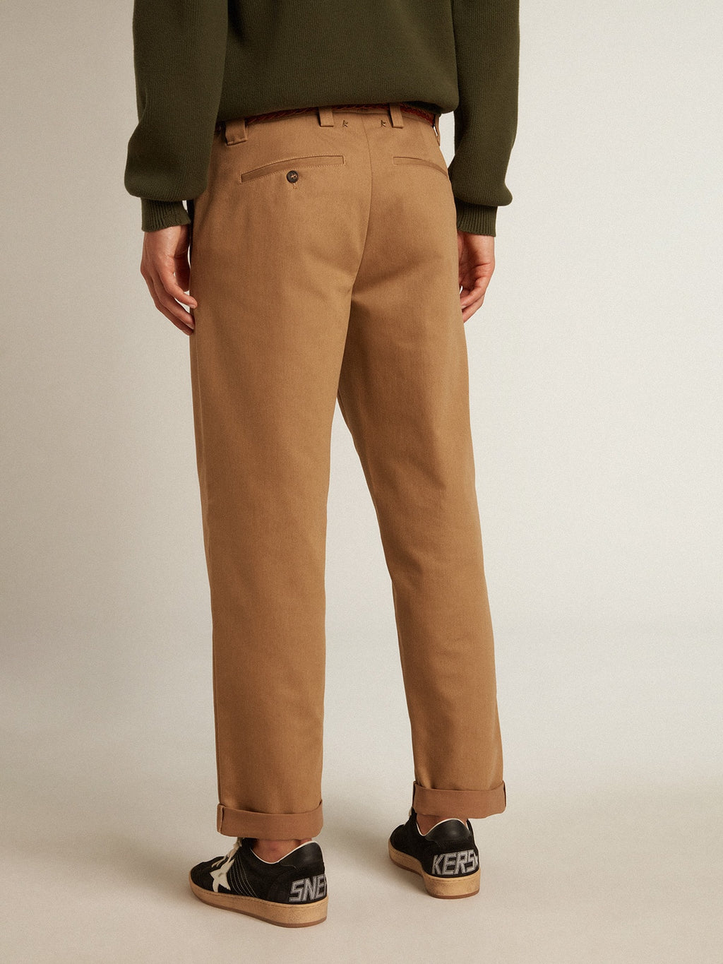Beige khaki Golden Collection chinos| Golden Goose