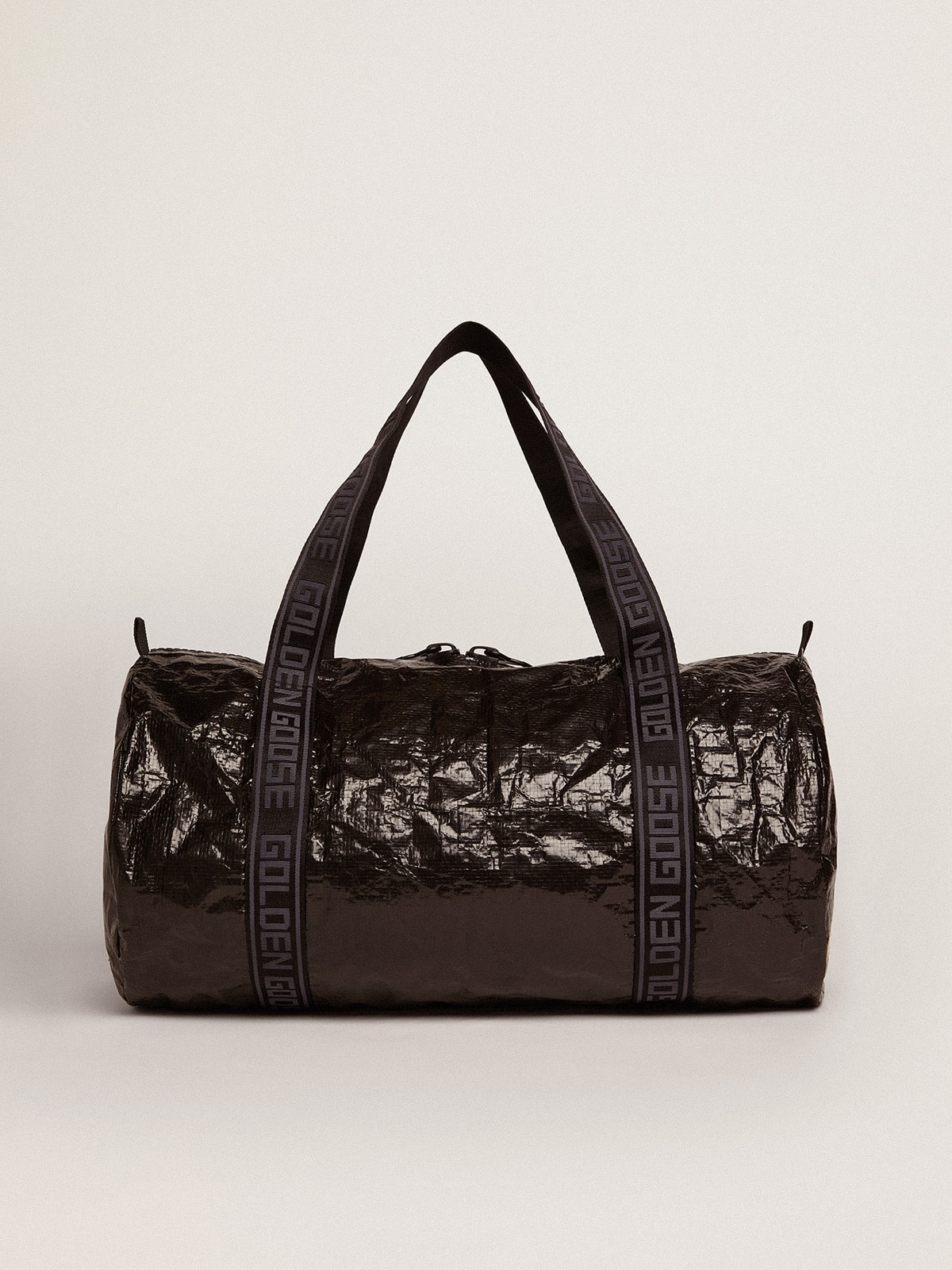 Star Collection black duffle bag with side white stars| Golden Goose