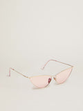 Sunframe cat-eye style with pink frame and lenses| Golden Goose