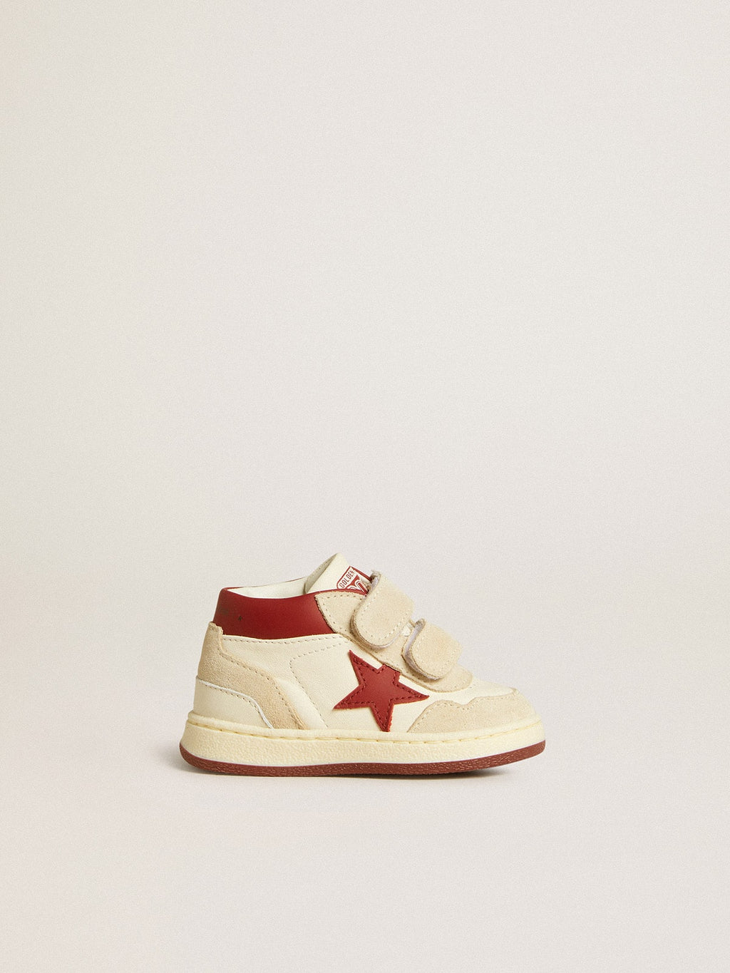 June Junior in nappa and suede with red leather star and heel tab| Golden Goose