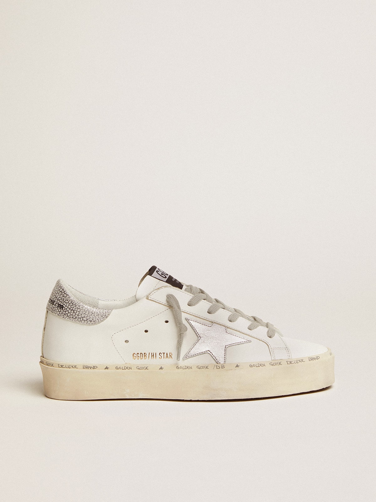 Women's Hi Star sneakers with silver heel tab| Golden Goose