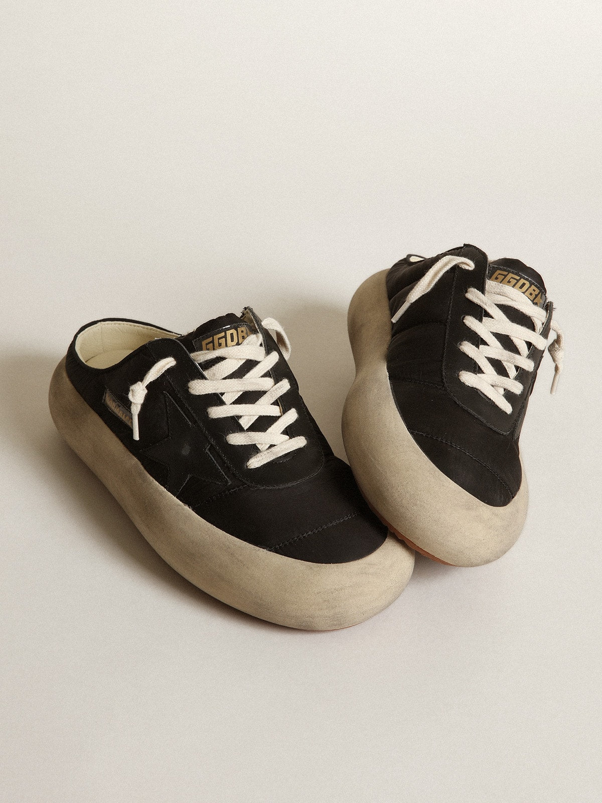 Women's Space-Star Sabots with leather star and shearling lining| Golden Goose