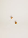 Women's stud earrings in antique gold color| Golden Goose