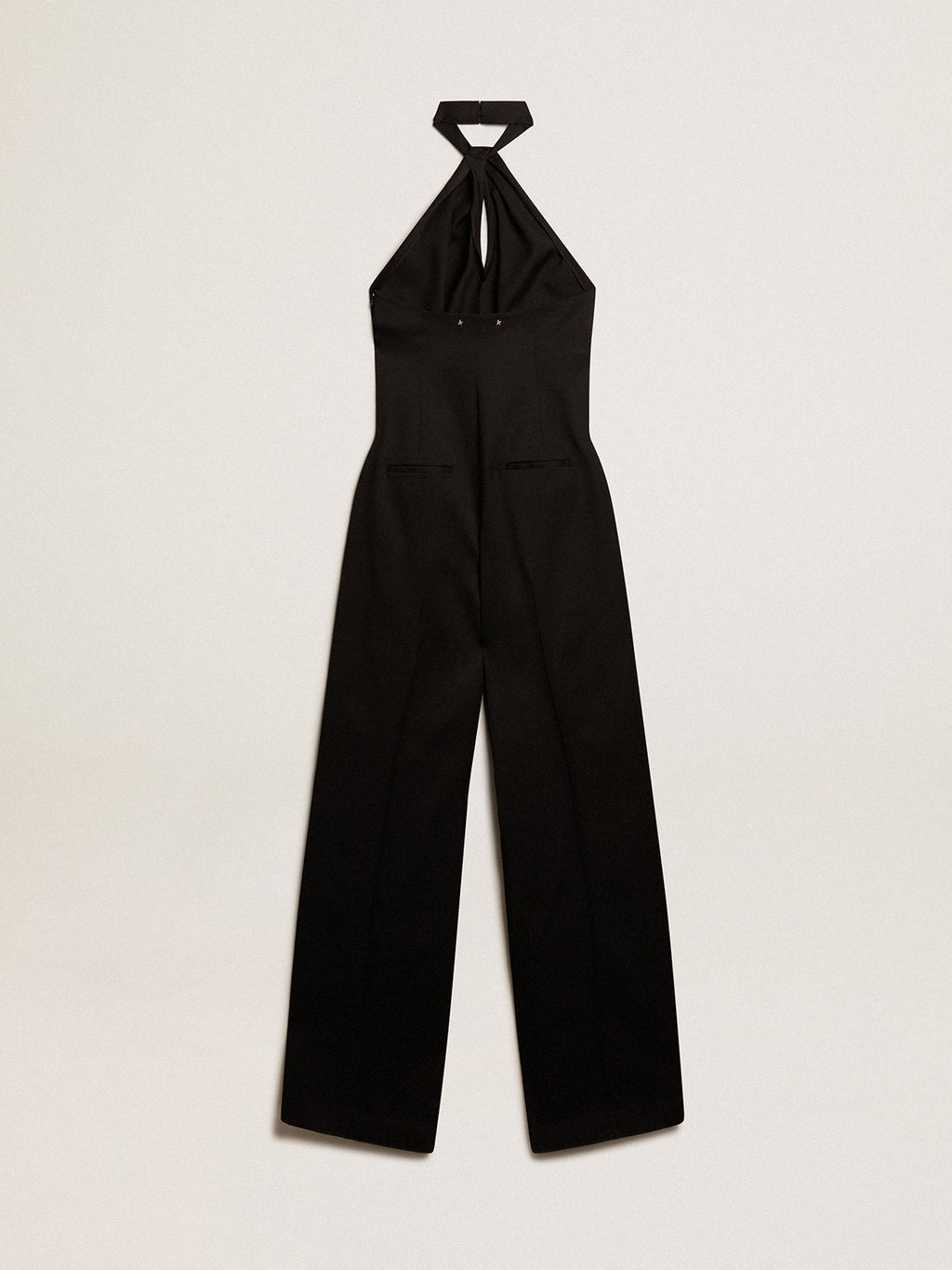 Black wool gabardine jumpsuit| Golden Goose