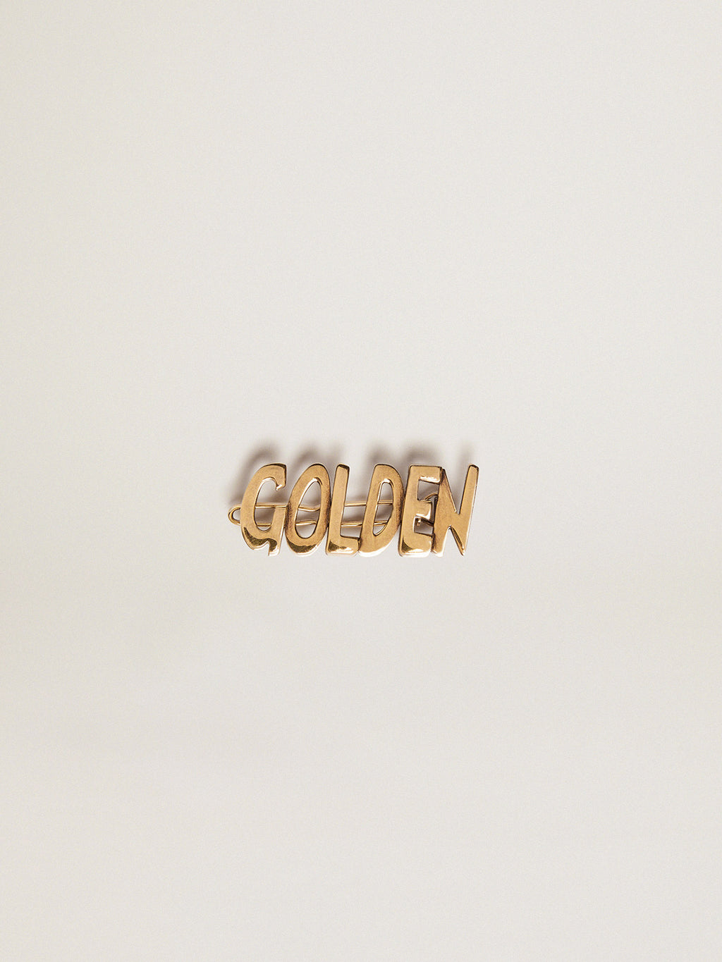 Men's lace lock with clip in old gold color with Golden lettering| Golden Goose