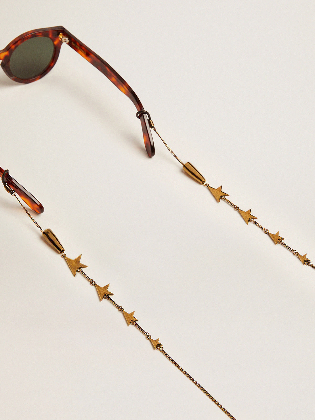 Glasses chain in antique gold color| Golden Goose