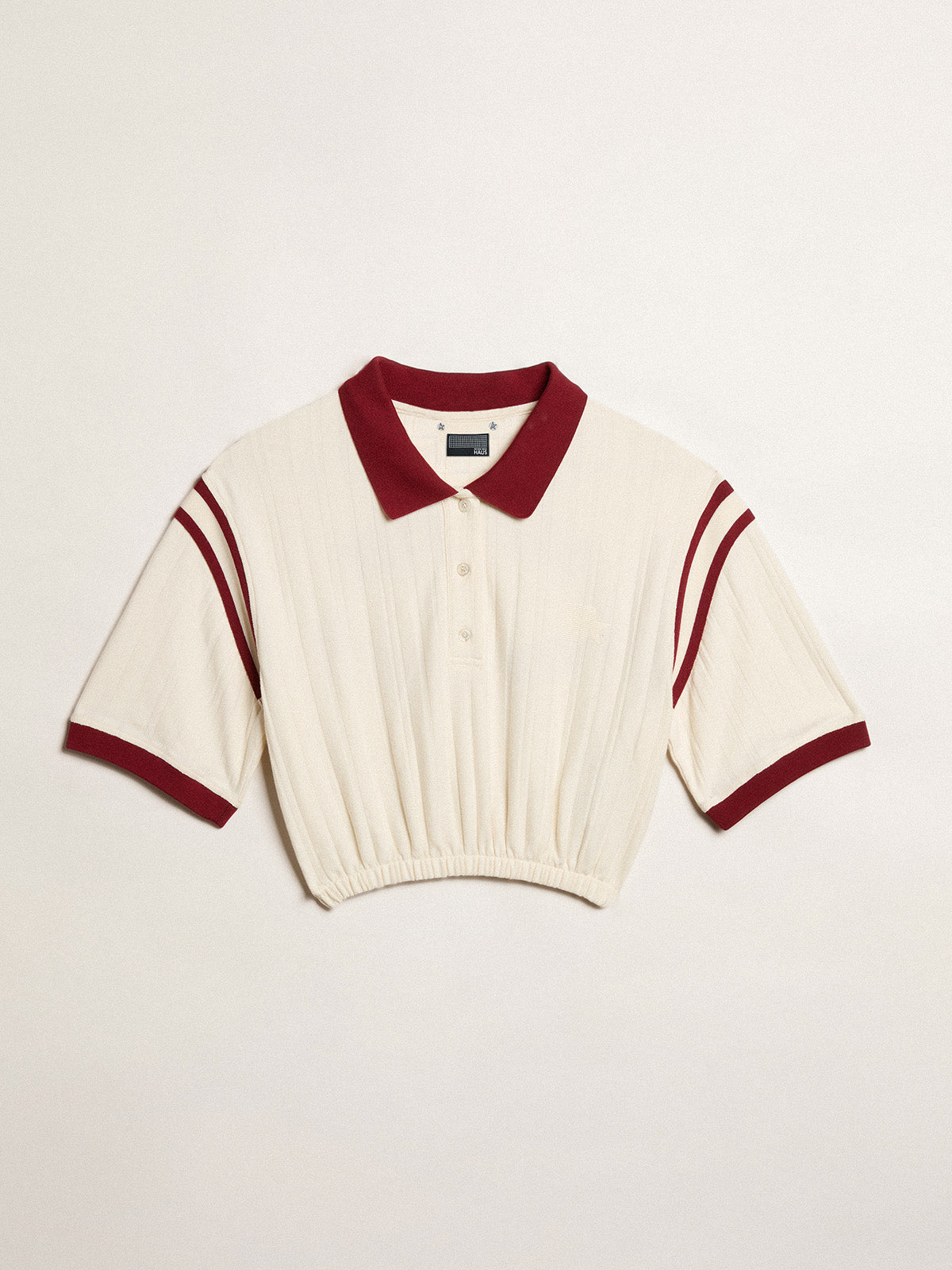 Exclusive HAUS of Dreamers t-shirt polo in aged white| Golden Goose