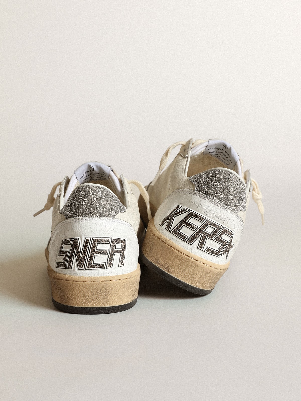 White Ball Star with a Swarovski crystal star and heel tab| Golden Goose