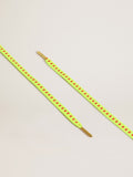 Fluorescent yellow laces with contrasting orange stars| Golden Goose