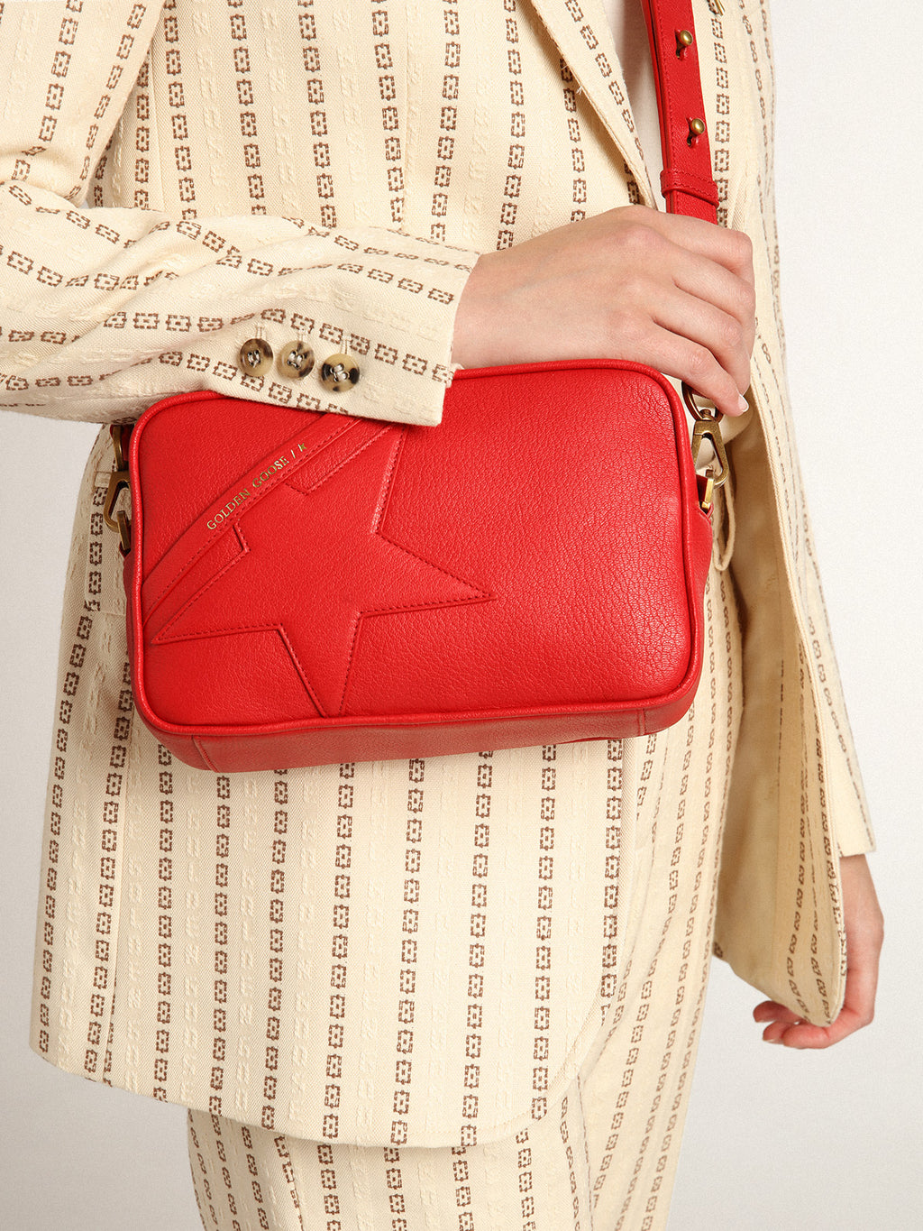 Women's Star Bag in bright red leather| Golden Goose