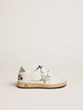 Ball Star Junior in nappa with silver glitter star and heel tab| Golden Goose