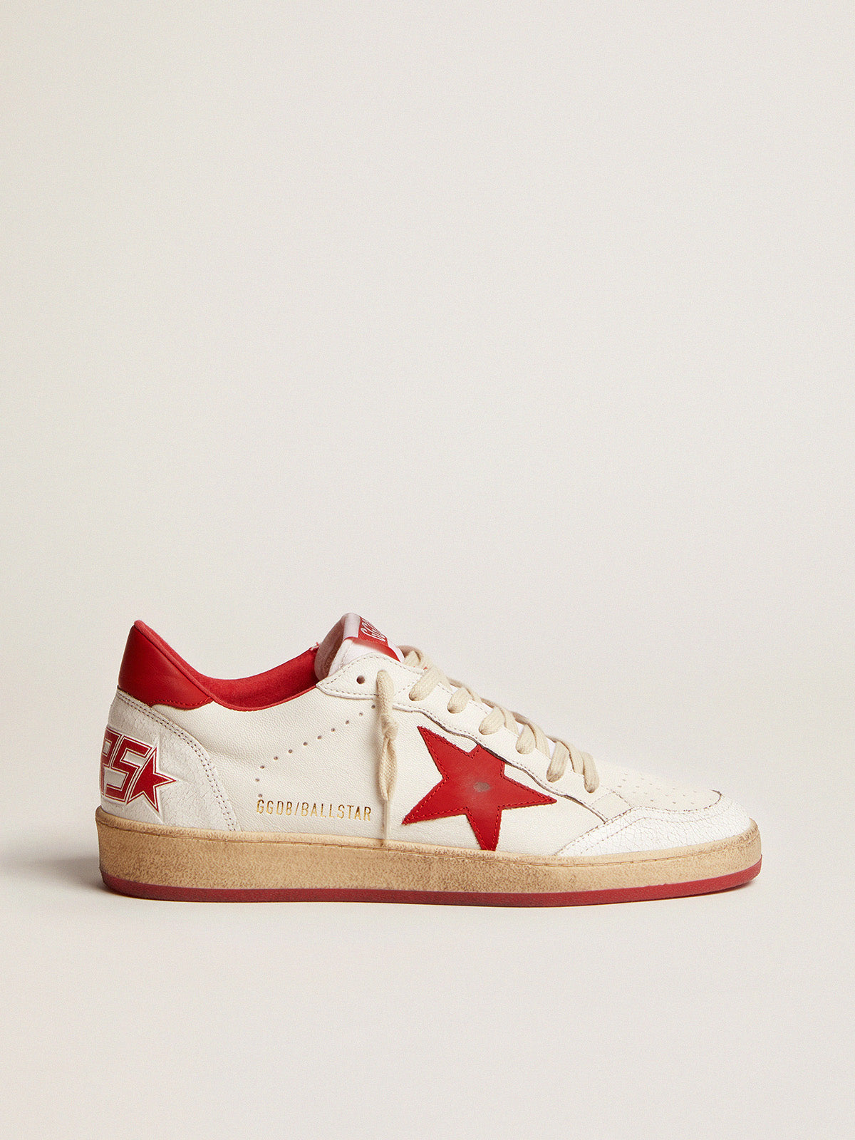 Men's Ball Star in white leather| Golden Goose