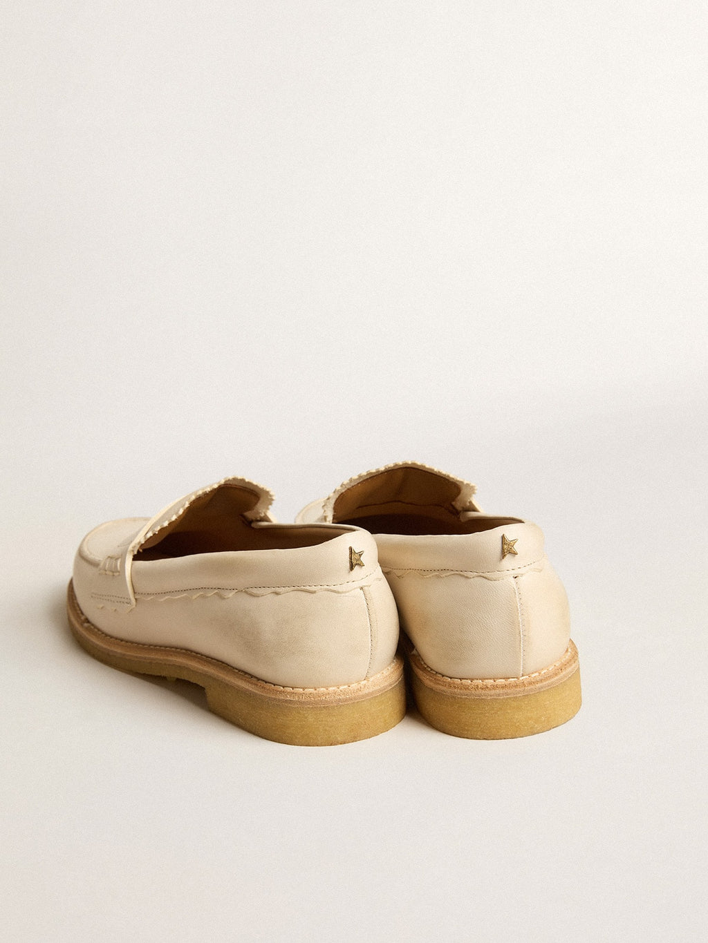 Jerry loafer in butter-white leather| Golden Goose