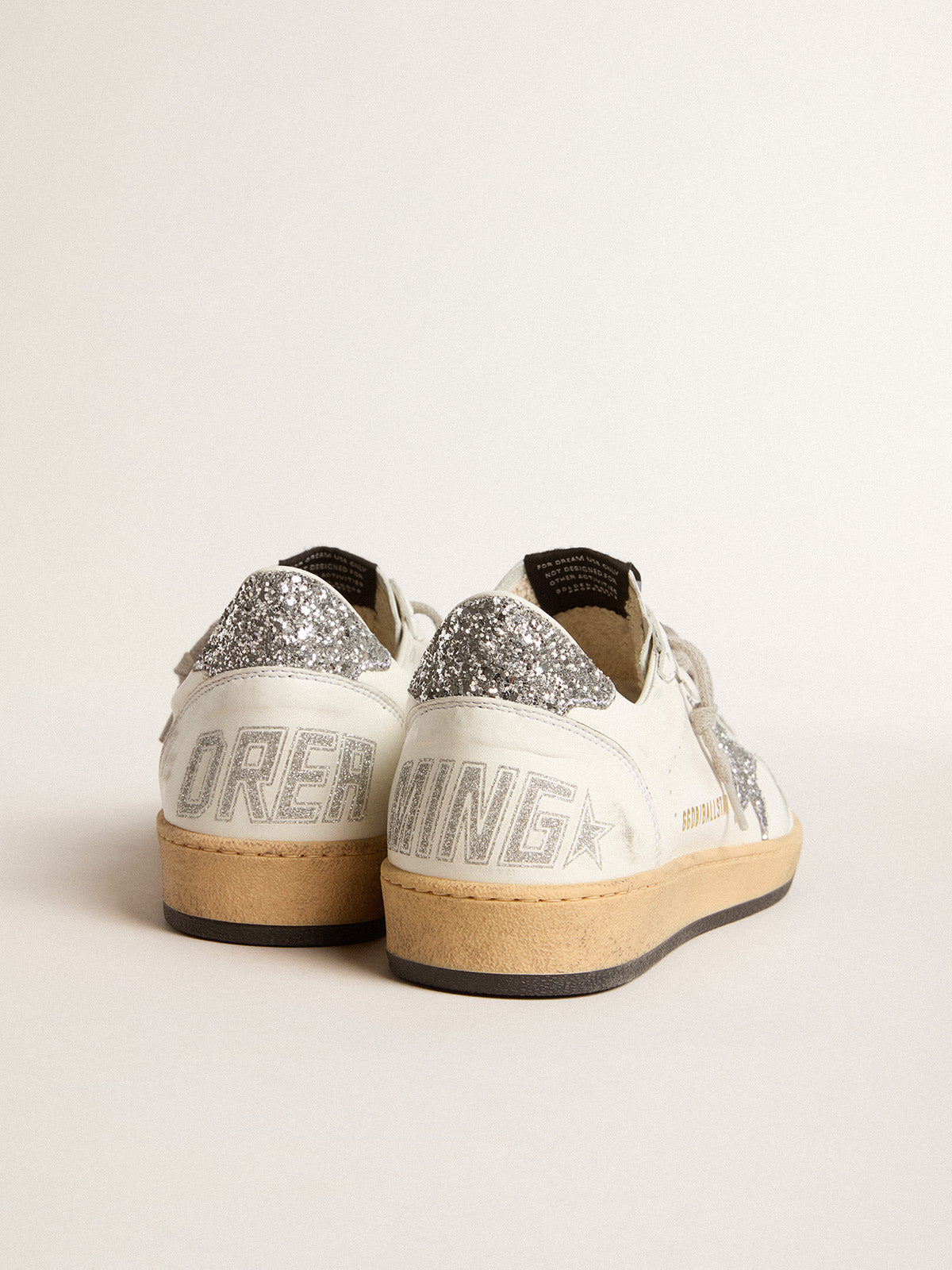 Men's Ball Star Wishes in nappa leather with glitter star and heel tab| Golden Goose