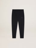 Men's black joggers with star on the front| Golden Goose