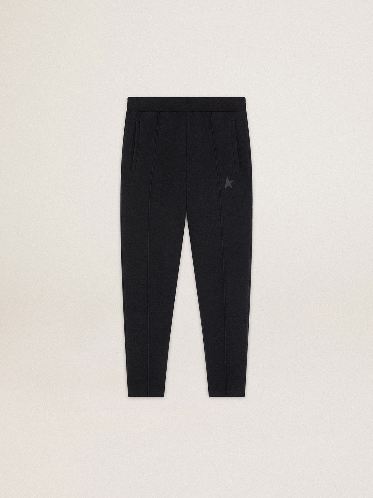 Men's black joggers with star on the front| Golden Goose