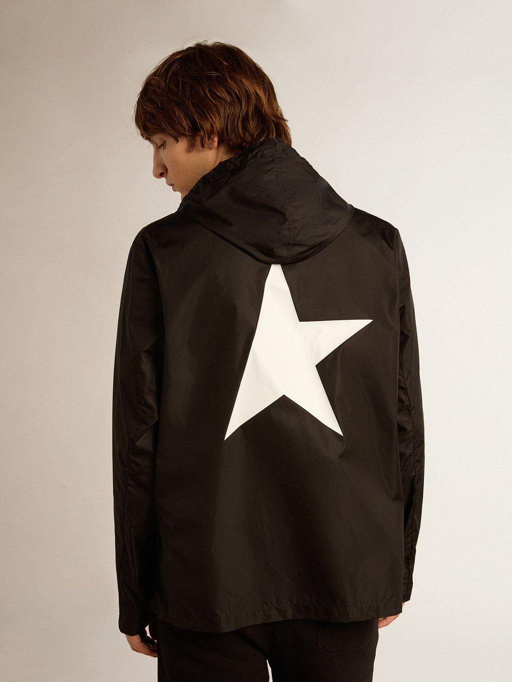 Men's black windbreaker| Golden Goose