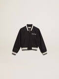 Boys' bomber jacket in dark blue wool| Golden Goose