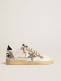 Ball Star LTD with zebra-print star and metallic leather insert| Golden Goose