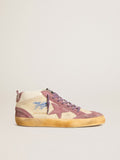 Men's Mid Star LAB in nylon and nappa with mauve suede star| Golden Goose